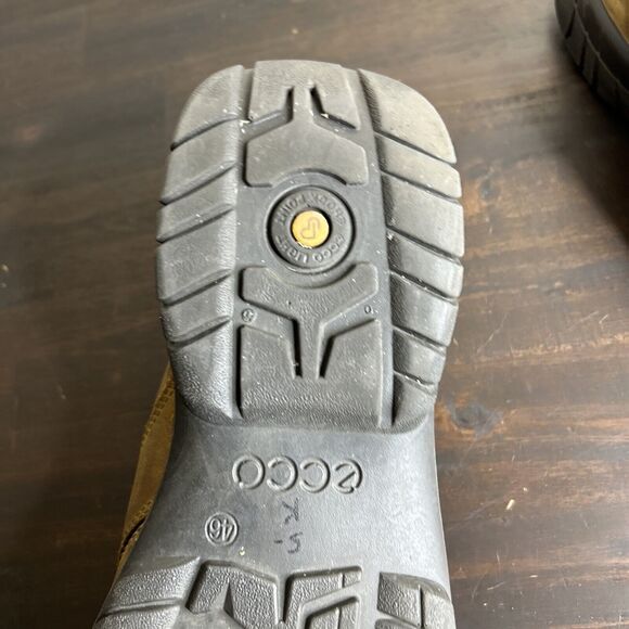 Ecco Light Shock Point Oxfords Lace Shoes Brown Leather Casual Men’s 46 US 12 M - Picture 5 of 15